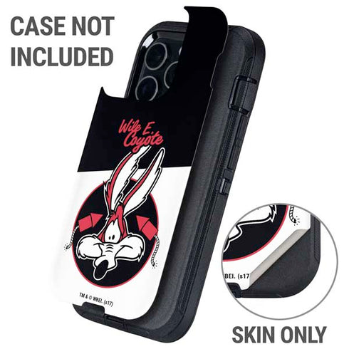 Looney Tunes Retro Wile E Coyote Otterbox Defender iPhone Skin