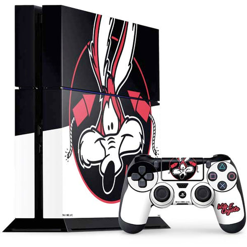 Looney Tunes Retro Wile E Coyote PS4 Console and Controller Bundle Skin