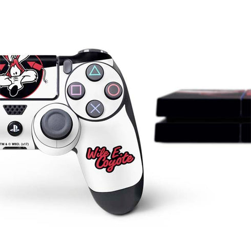 Looney Tunes Retro Wile E Coyote PS4 Console and Controller Bundle Skin