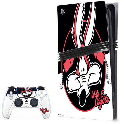 Looney Tunes Retro Wile E Coyote PS5 Pro Bundle Skin