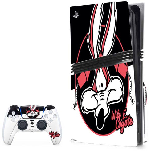 Looney Tunes Retro Wile E Coyote PlayStation PS5 Skins