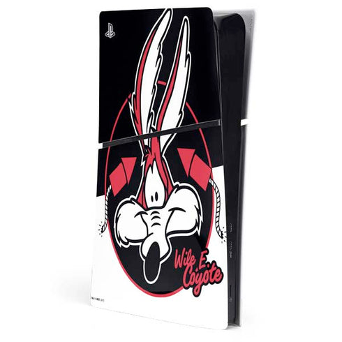 Looney Tunes Retro Wile E Coyote PS5 Slim Digital Edition Console Skin