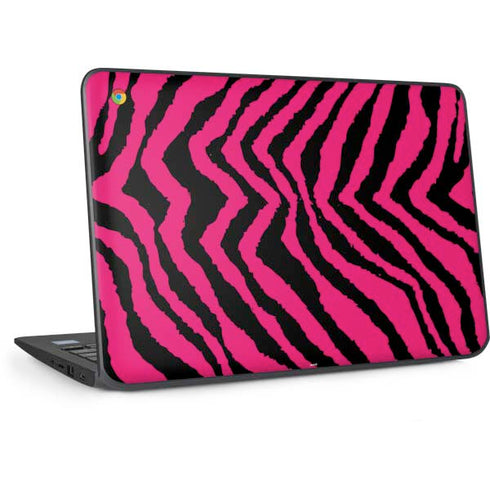 Retro Zebra HP Chromebook Skin