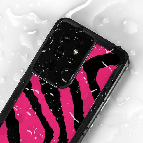 Retro Zebra Galaxy S24 Ultra Waterproof Case