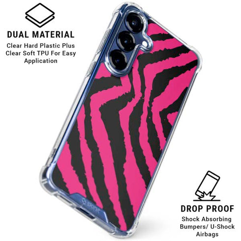 Retro Zebra Galaxy S25 Plus Clear Case