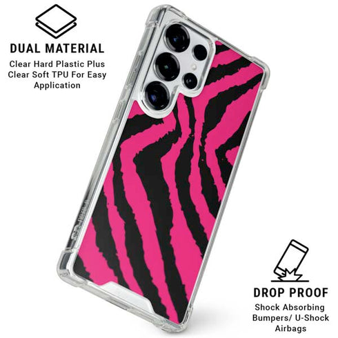 Retro Zebra Galaxy S25 Ultra Clear Case