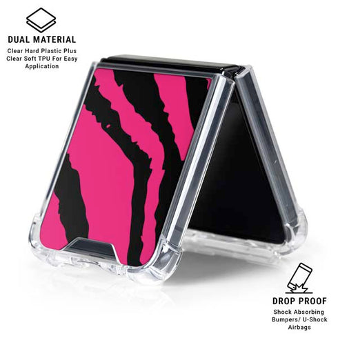 Retro Zebra Galaxy Z Flip6 Clear Case