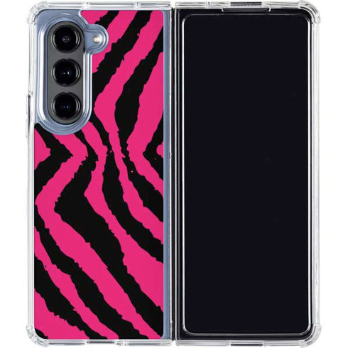 Retro Zebra Galaxy Z Fold5 5G Clear Case