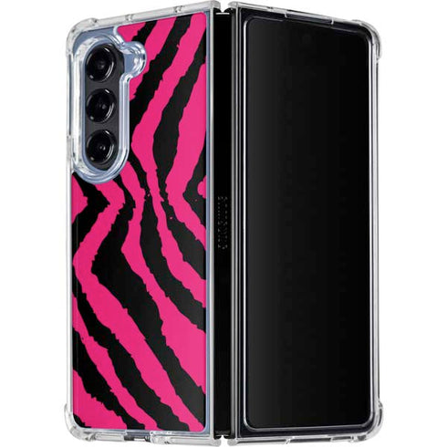 Retro Zebra Galaxy Z Fold5 5G Clear Case