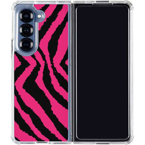 Retro Zebra Galaxy Z Fold6 Clear Case