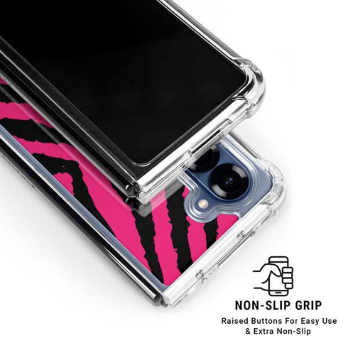 Retro Zebra Galaxy Z Fold6 Clear Case