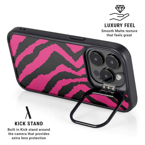 Retro Zebra iPhone 14 Pro Max Kickstand Case
