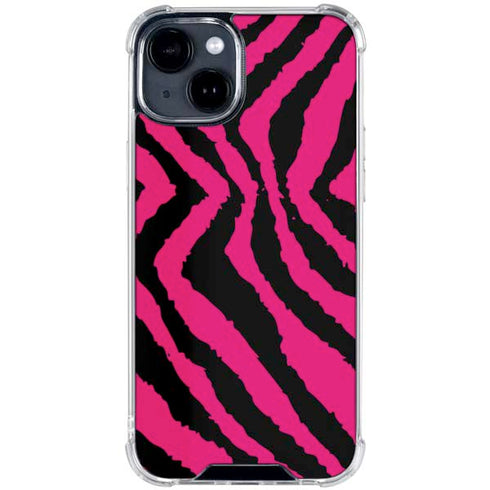 Retro Zebra iPhone 15 Clear Case