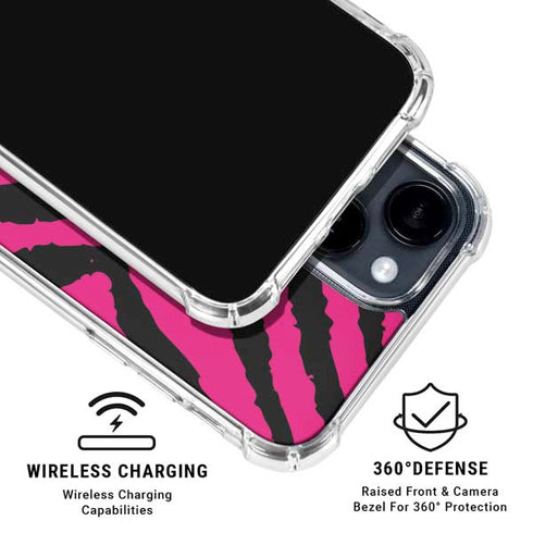 Retro Zebra iPhone 15 Clear Case