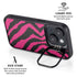 Retro Zebra iPhone 15 Kickstand Case