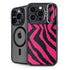 Retro Zebra iPhone 15 Pro Kickstand Case