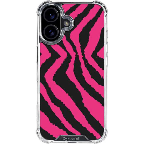 Retro Zebra iPhone 16 Clear Case