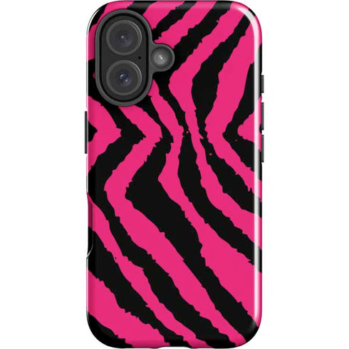 Retro Zebra iPhone 16 Impact Case