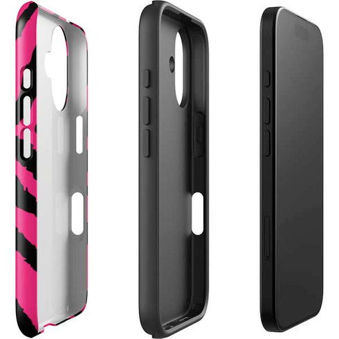 Retro Zebra iPhone 16 Plus Impact Case