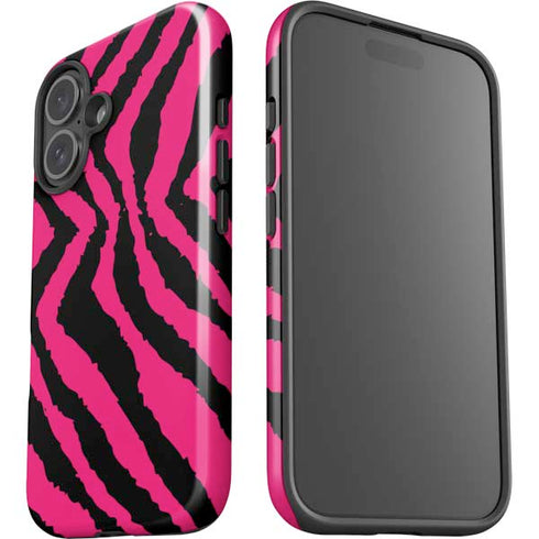 Retro Zebra iPhone 16 Plus Impact Case