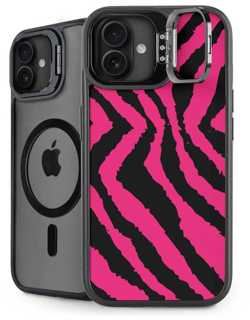 Retro Zebra iPhone 16 Plus Kickstand Case