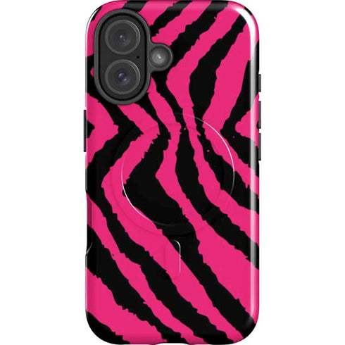 Retro Zebra iPhone 16 Plus Magsafe Impact Case