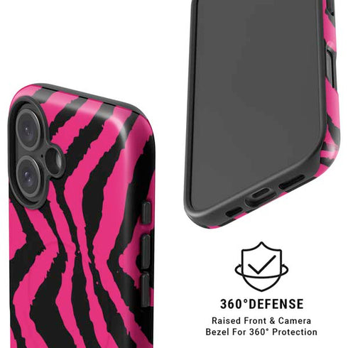 Retro Zebra iPhone 16 Plus Magsafe Impact Case