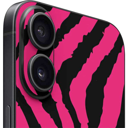 Retro Zebra iPhone 16 Plus Skin