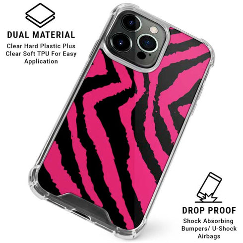 Retro Zebra iPhone 16 Pro Max Clear Case