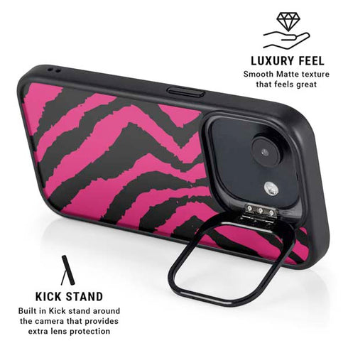 Retro Zebra iPhone 16e Kickstand Case