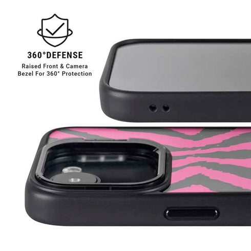 Retro Zebra iPhone 16e Kickstand Case