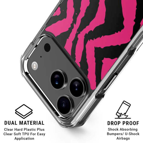 Retro Zebra iPhone 18 Pro Clear Case