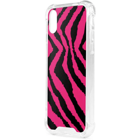 Retro Zebra iPhone XS Clear Case
