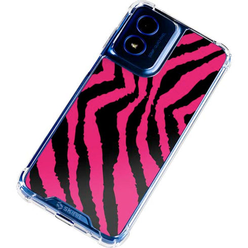 Retro Zebra Moto G Play 4G (2024) Clear Case