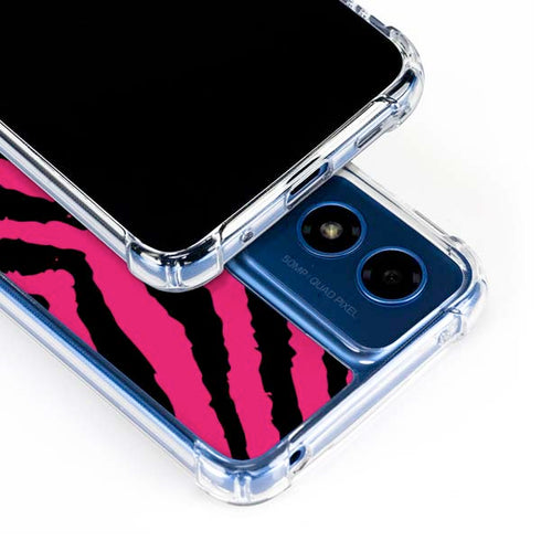 Retro Zebra Moto G Play 4G (2024) Clear Case