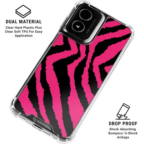 Retro Zebra Moto G Power 5G (2024) Clear Case
