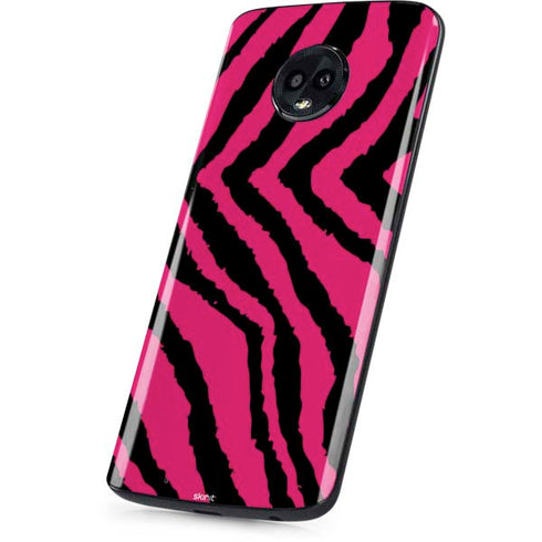 Retro Zebra Moto G6 Skin