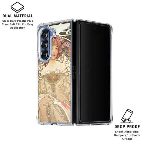 Alphonse Mucha Reverie 1897 Galaxy Z Fold6 Clear Case