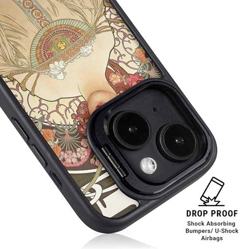 Alphonse Mucha Reverie 1897 iPhone 14 Plus Kickstand Case