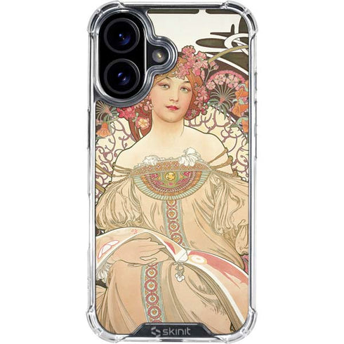 Alphonse Mucha Reverie 1897 iPhone 16 Clear Case