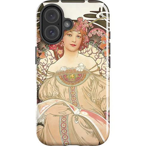 Alphonse Mucha Reverie 1897 iPhone 16 Impact Case