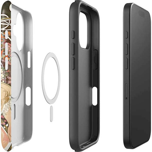 Alphonse Mucha Reverie 1897 iPhone 16 Magsafe Impact Case
