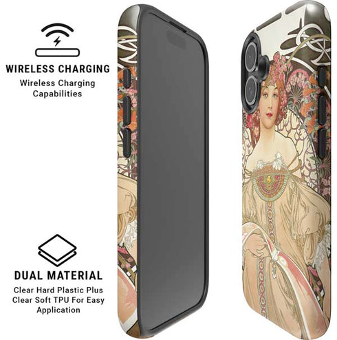 Alphonse Mucha Reverie 1897 iPhone 16 Magsafe Impact Case