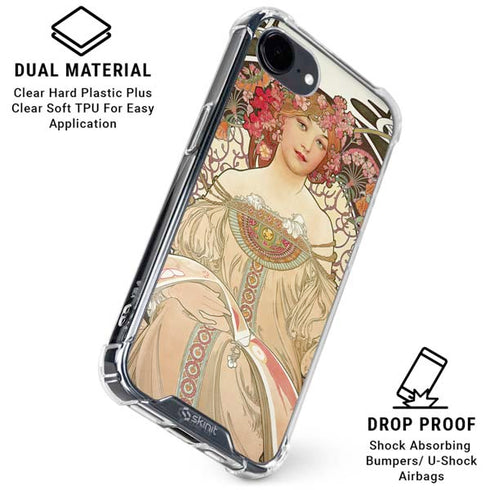 Alphonse Mucha Reverie 1897 iPhone 16e Clear Case