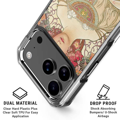 Alphonse Mucha Reverie 1897 iPhone 18 Pro Clear Case