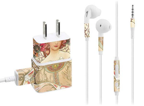 Alphonse Mucha Reverie 1897 Phone Charger Skin