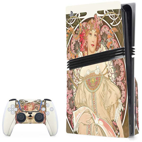 Alphonse Mucha Reverie 1897 PS5 Pro Disk Bundle Skin