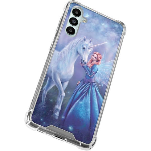 Rhiannon Fairy and Unicorn by Rachel Anderson Gabb Phone 4 Clear Case