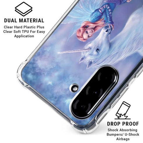 Rhiannon Fairy and Unicorn by Rachel Anderson Galaxy A36 5G Clear Case