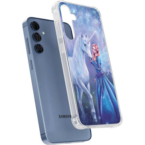 Rhiannon Fairy and Unicorn by Rachel Anderson Galaxy A55 5G Clear Case